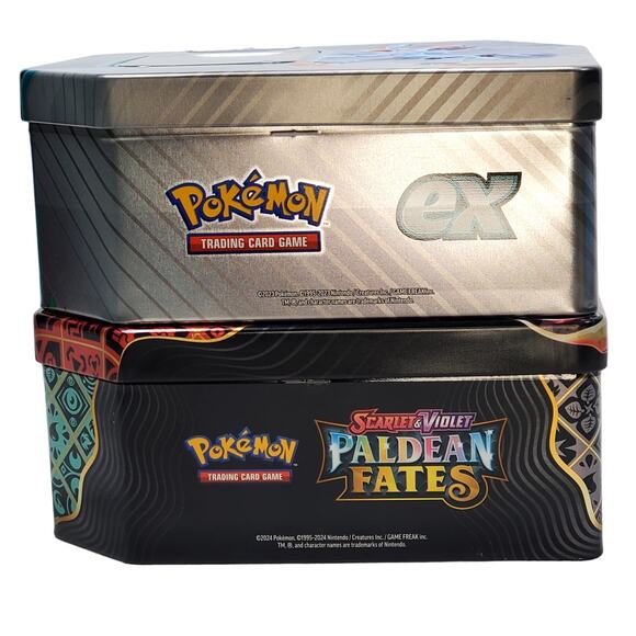 Pokemon Scarlet & Violet Paldean Fates Charzard Quaquaval Ex Collector EMPTY TIN - Picture 4 of 12